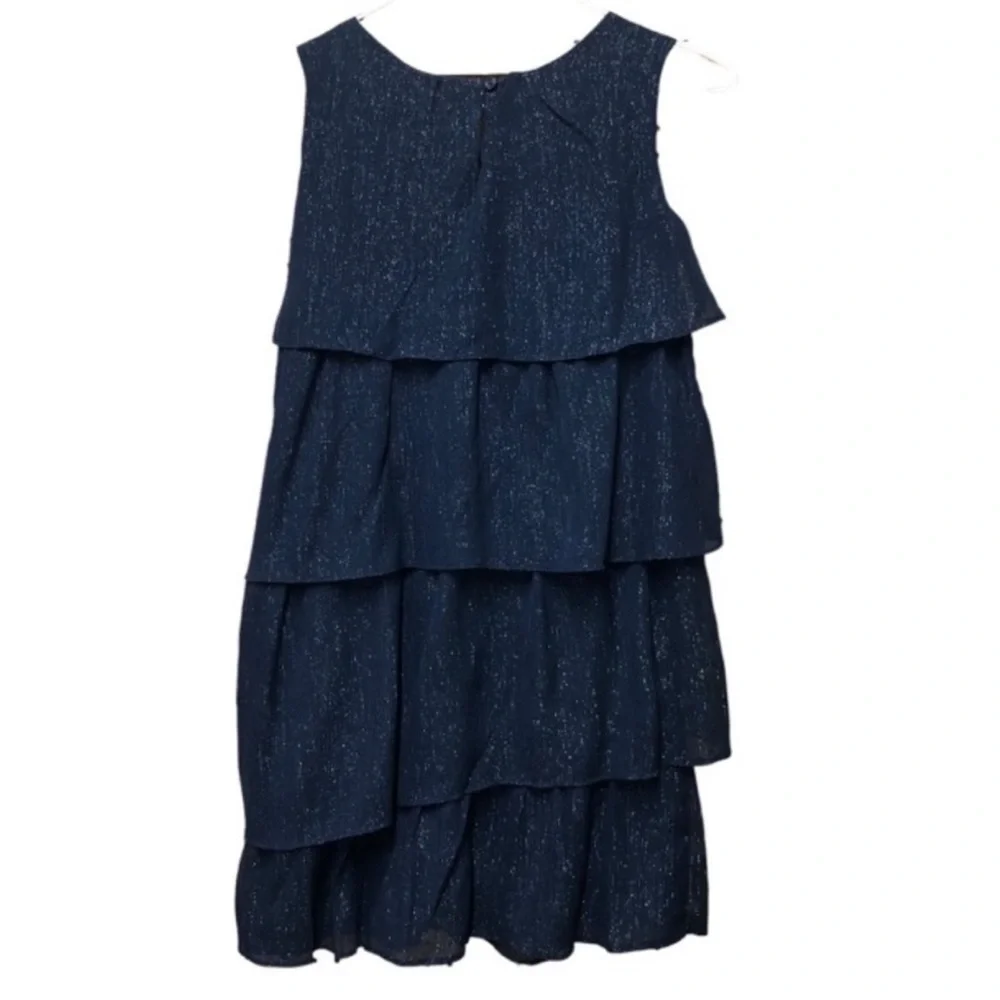 GAP KIDS Shimmering BLUE Tiered Layered SPARKLE Dress
